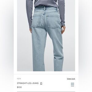 💄Massimo Dutti New Straight Women's Blue Jeans US 4 EUR 36